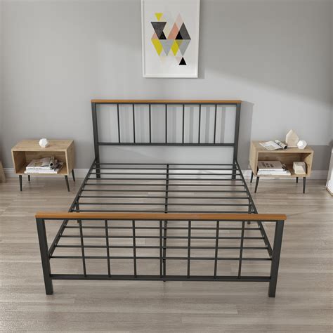 queen steel box bed frame|overstock bed frames queen.